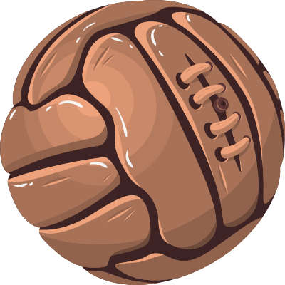 Old-fashioned brown leather football